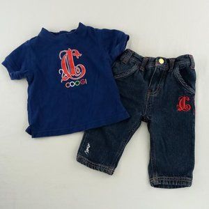 COOGI Boys 3-6 Month Shirt & Jeans Pants Set Outfit Baby Toddler